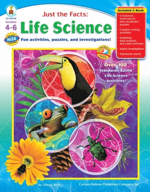 Steve Rich - Just the Facts: Life Science, Grades 4 - 6, E-bok