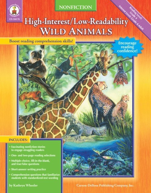 Kathryn Wheeler - Wild Animals, Grades 4 - 8, E-bok