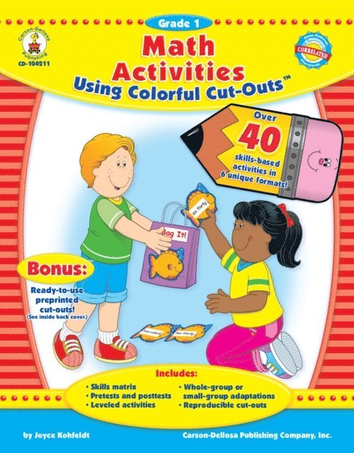 Joyce Kohfeldt - Math Activities Using Colorful Cut-Outs(TM), Grade 1, E-bok. Tillgänglighet: Lägg i varukorg