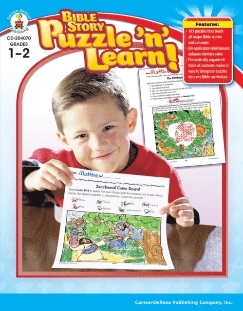 Christopher P. N. Maselli, Sharon Thompson, Carol Layton, Linda Standke - Bible Story Puzzle 'n' Learn!, Grades 1 - 2, E-bok