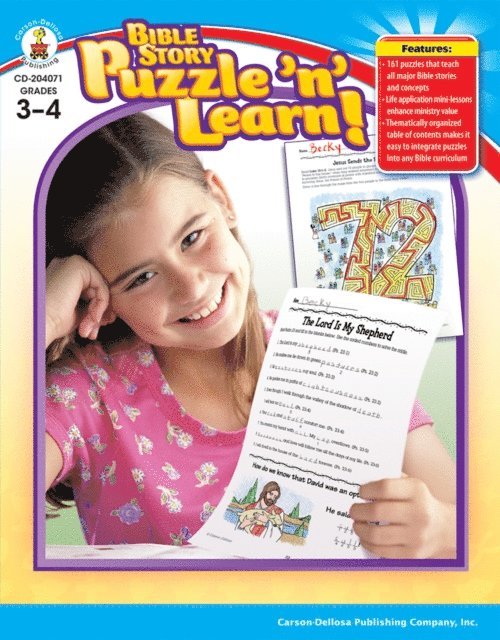 Sharon Thompson, Christopher P. N. Maselli, Carol Layton, Linda Standke - Bible Story Puzzle 'n' Learn!, Grades 3 - 4, E-bok
