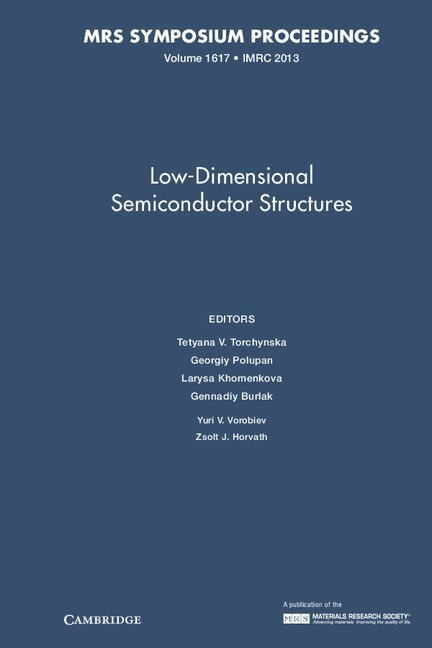 Tetyana V. Torchynska, Georgiy Polupan, Larysa Khomenkova, Gennadiy Burlak, Yuri V. Vorobiev, Zsolt J. Horvath - Low-Dimensional Semiconductor Structures: Volume 1617, Inbunden