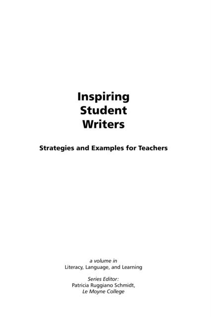 Tom Scheft - Inspiring Student Writers, E-bok