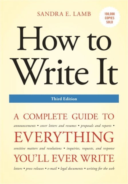 Sandra E. Lamb - How to Write It, Third Edition, E-bok