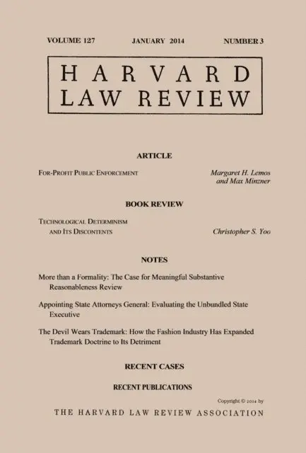 Harvard Law Review - Harvard Law Review: Volume 127, Number 3 - January 2014, E-bok. Tillgänglighet: Lägg i varukorg