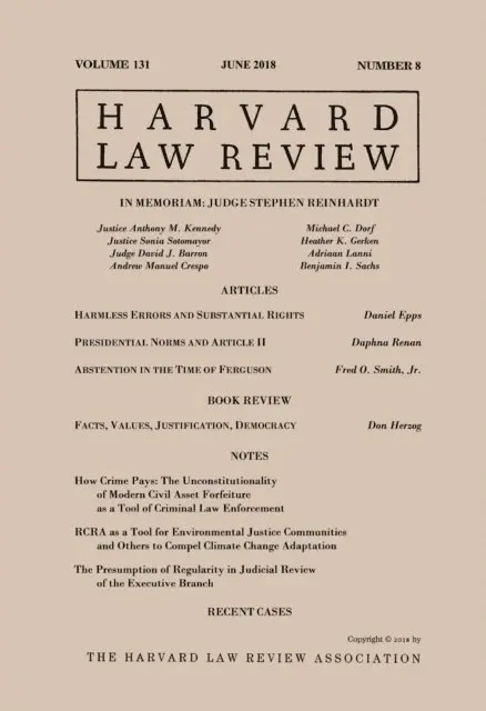 Harvard Law Review - Harvard Law Review: Volume 131, Number 8 - June 2018, E-bok. Tillgänglighet: Lägg i varukorg