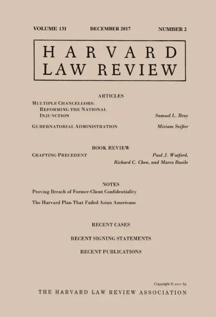 Harvard Law Review - Harvard Law Review: Volume 131, Number 2 - December 2017, E-bok. Tillgänglighet: Lägg i varukorg