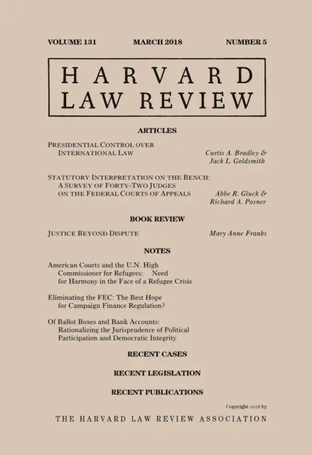 Harvard Law Review - Harvard Law Review: Volume 131, Number 5 - March 2018, E-bok. Tillgänglighet: Lägg i varukorg