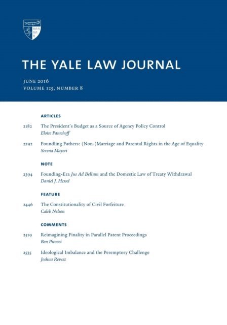 Yale Law Journal - Yale Law Journal: Volume 125, Number 8 - June 2016, E-bok. Tillgänglighet: Lägg i varukorg