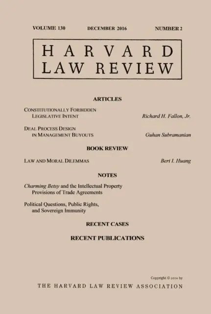 Harvard Law Review - Harvard Law Review: Volume 130, Number 2 - December 2016, E-bok. Tillgänglighet: Lägg i varukorg