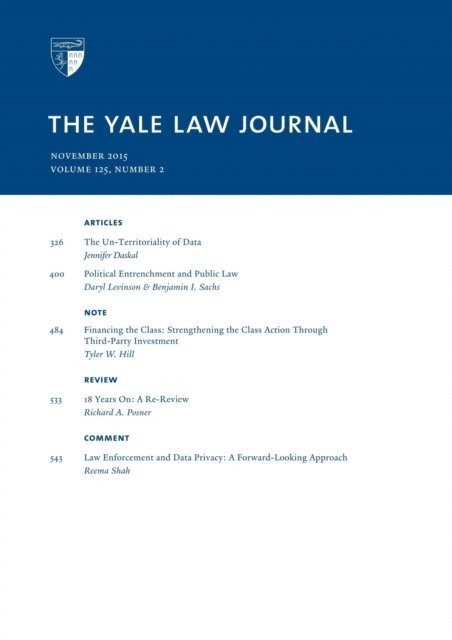 Yale Law Journal - Yale Law Journal: Volume 125, Number 2 - November 2015, E-bok. Tillgänglighet: Lägg i varukorg