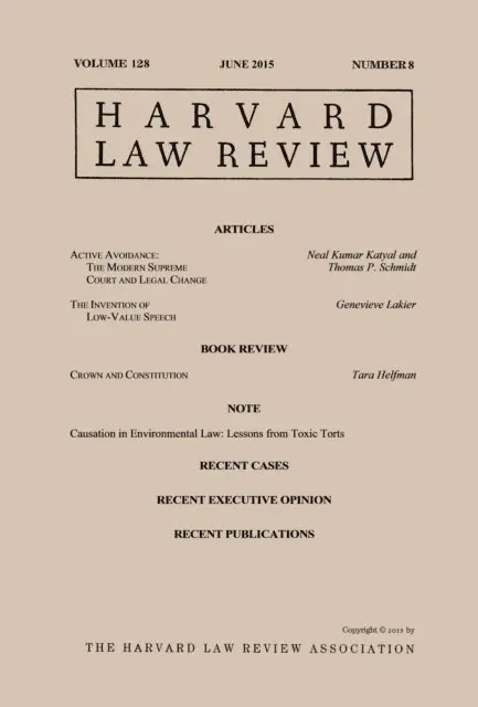 Harvard Law Review - Harvard Law Review: Volume 128, Number 8 - June 2015, E-bok. Tillgänglighet: Lägg i varukorg