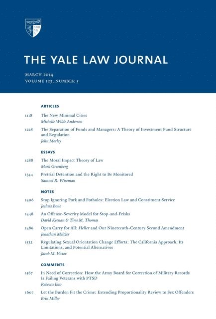 Yale Law Journal - Yale Law Journal: Volume 123, Number 5 - March 2014, E-bok. Tillgänglighet: Lägg i varukorg