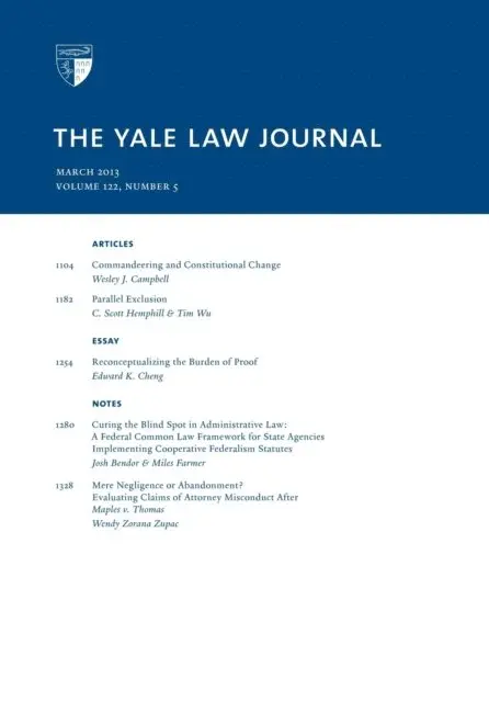 Yale Law Journal - Yale Law Journal: Volume 122, Number 5 - March 2013, E-bok. Tillgänglighet: Lägg i varukorg