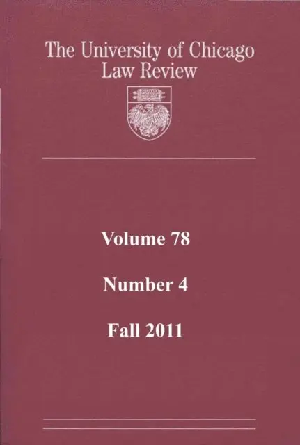 University of Chicago Law Review - University of Chicago Law Review: Volume 78, Number 4 - Fall 2011, E-bok. Tillgänglighet: Lägg i varukorg