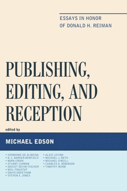 Michael Edson - Publishing, Editing, and Reception, E-bok