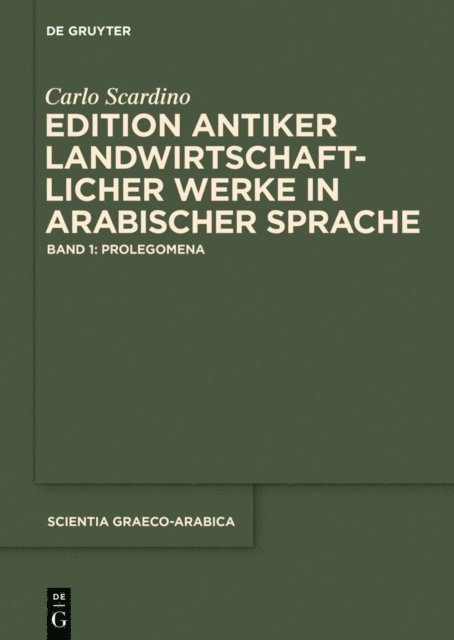 Carlo Scardino - Edition antiker landwirtschaftlicher Werke in arabischer Sprache, E-bok