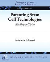 Antoinette F. Konski - Patenting Stem Cell Technologies, Häftad