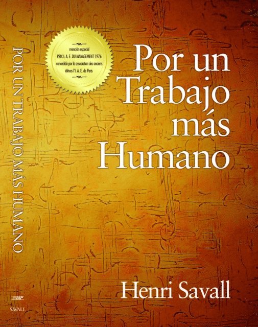 Henri Savall - Towards More Humane Work, E-bok