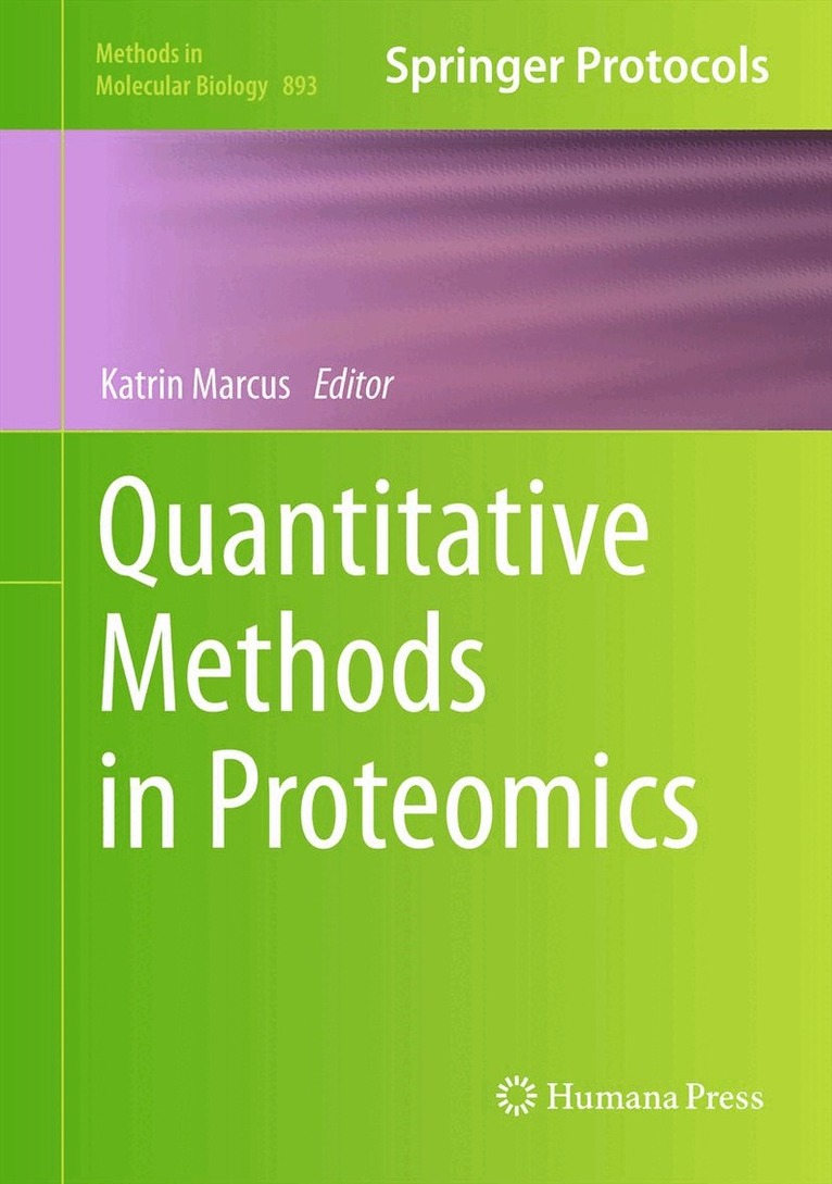 Katrin Marcus - Quantitative Methods in Proteomics, Inbunden