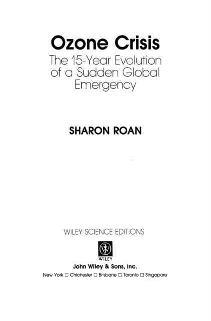 Sharon Roan - Ozone Crisis, E-bok