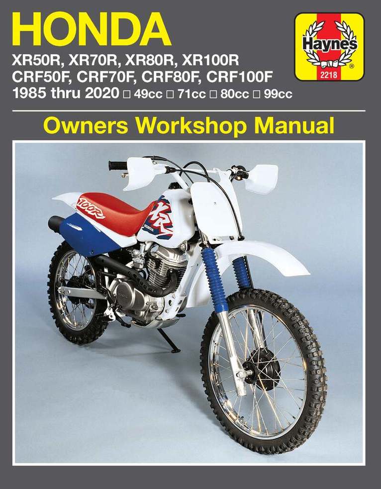 Haynes Publishing - Honda XR50R, XR70R, XR80R, XR100R, CRF50F, CRF70F, CRF80F, CRF100F (85-20), Häftad