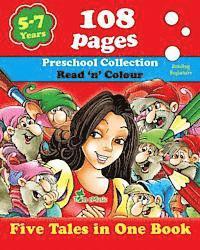 Tamara Fonteyn, Tom Emusic - Five Tales in One Book: Read 'n' Color Your Fairy Tale - Preschool Collection - Coloring Picture Book for Beginner and Intermediate Readers (5-7 Years, Häftad