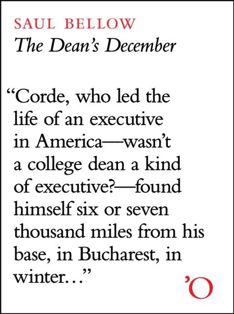 Saul Bellow - Dean's December, E-bok
