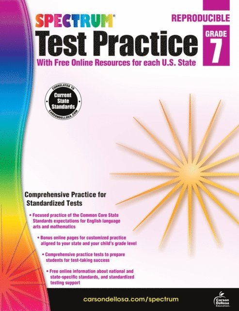 Carson Dellosa Education, Spectrum - Spectrum Test Practice, Grade 7, E-bok