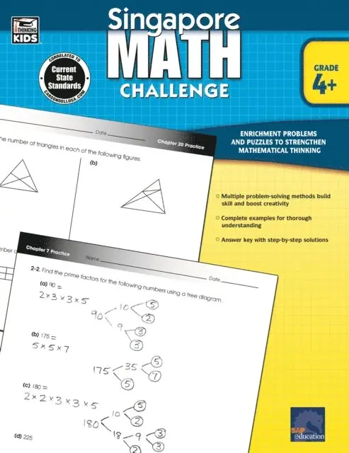 Singapore Math Challenge, Grades 4 - 6, E-bok. Tillgänglighet: Lägg i varukorg