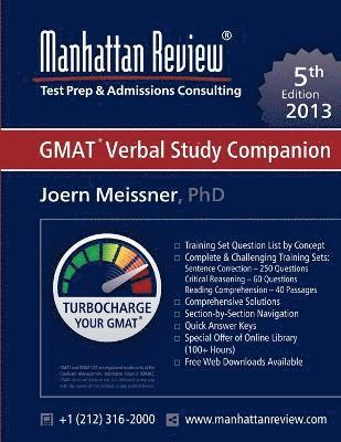 Joern Meissner, Manhattan Review - Manhattan Review GMAT Verbal Study Companion [5th Edition], Häftad
