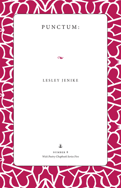 Lesley Jenike - Punctum:, E-bok