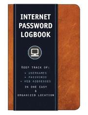 Internet Password Logbook (Cognac Leatherette)