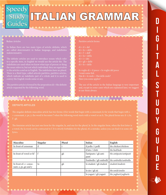 Marshall Koontz - Italian Grammar (Speedy Study Guides), E-bok. Tillgänglighet: Lägg i varukorg