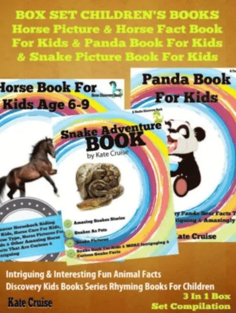 Kate Cruise - Box Set Children's Books: Horse Picture & Horse Fact Book For Kids & Panda Book For Kids & Snake Picture Book For Kids: 3 In 1 Box Set, E-bok. Tillgänglighet: Lägg i varukorg