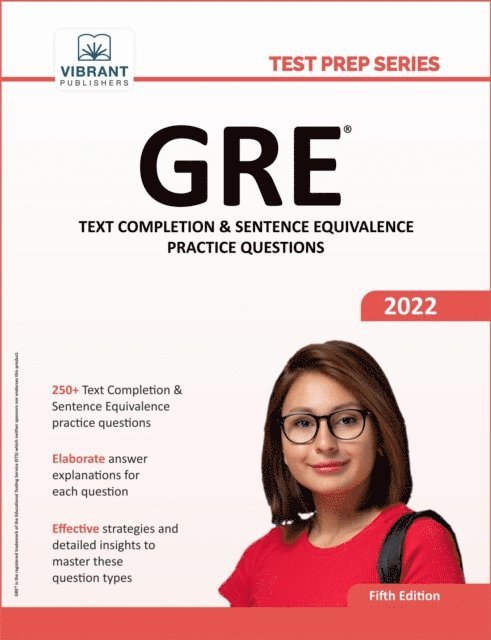 Vibrant Publishers - GRE Text Completion and Sentence Equivalence Practice Questions, E-bok