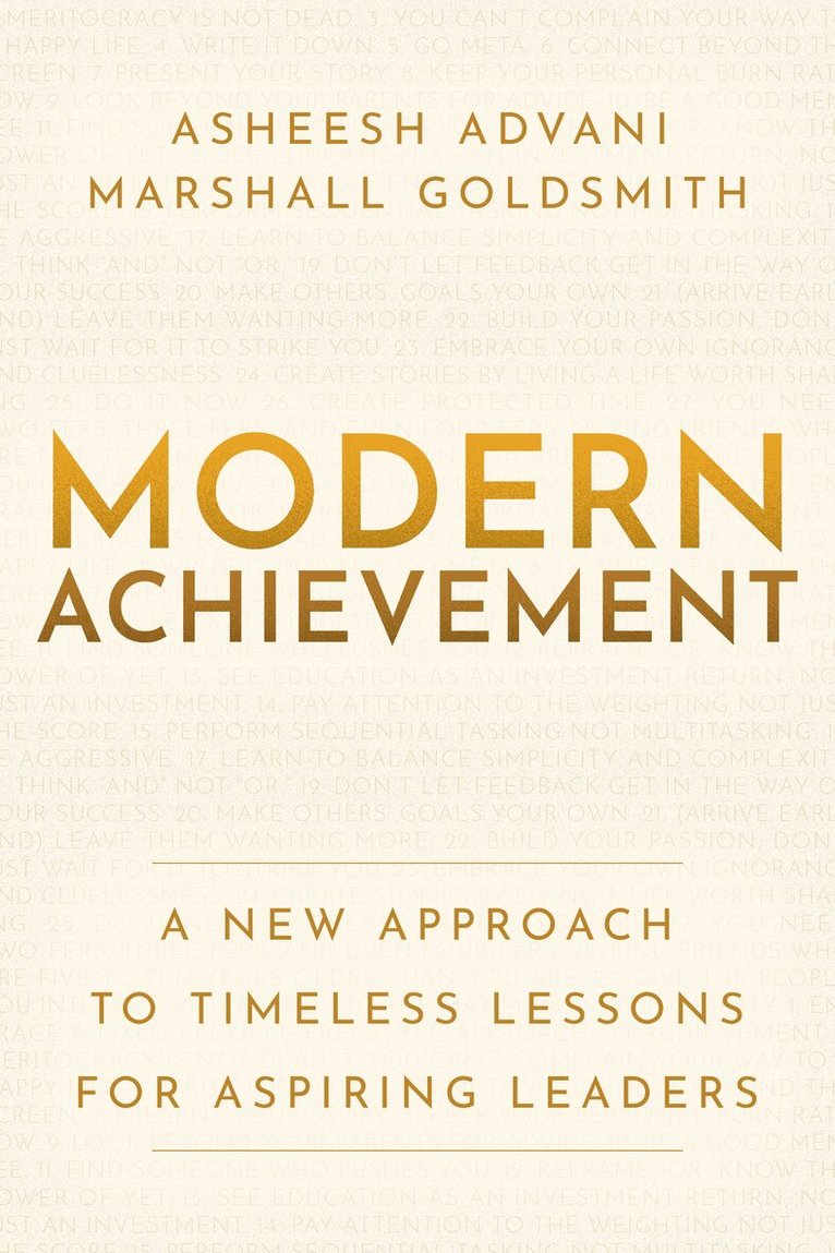 Asheesh Advani, Marshall Goldsmith - Modern Achievement, Häftad