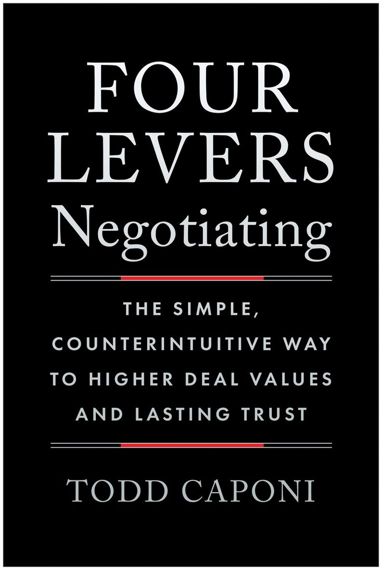Todd Caponi - Four Levers Negotiating, Inbunden