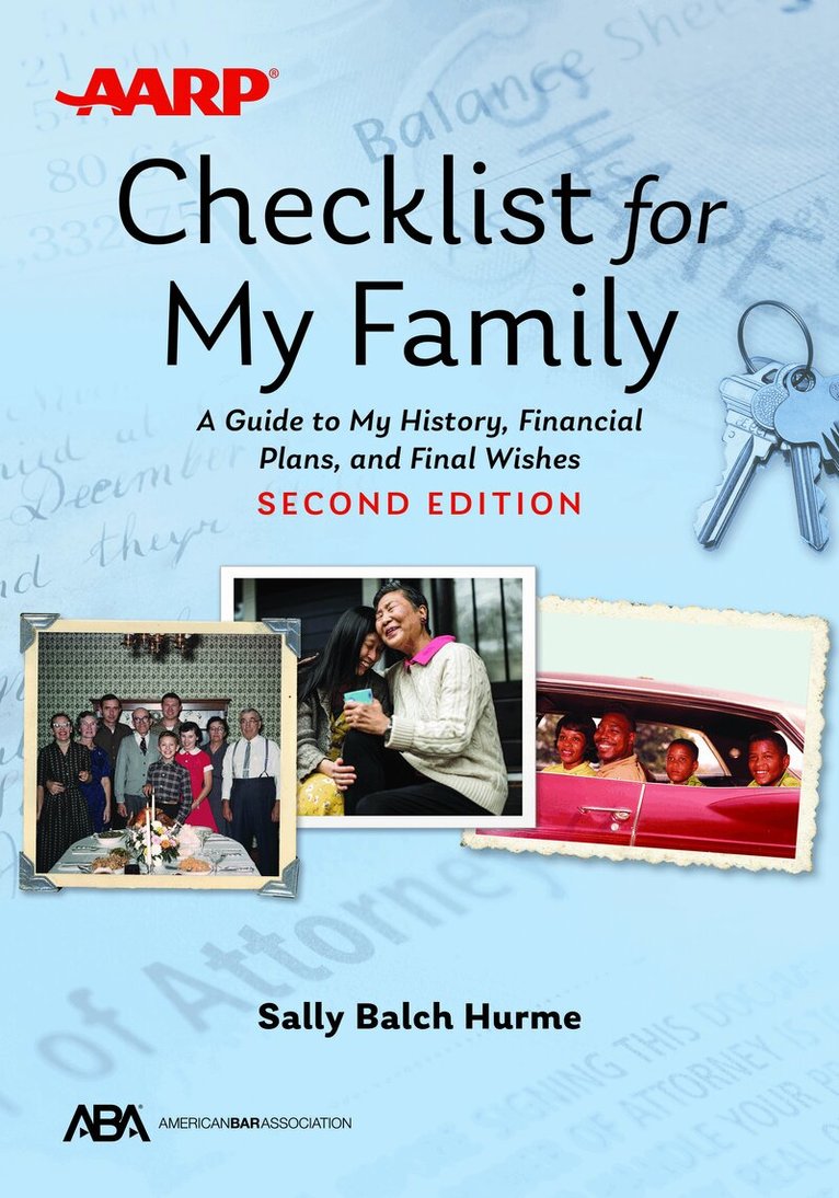 Sally Balch Hurme - ABA/AARP Checklist for My Family, Häftad. Tillgänglighet: Lägg i varukorg