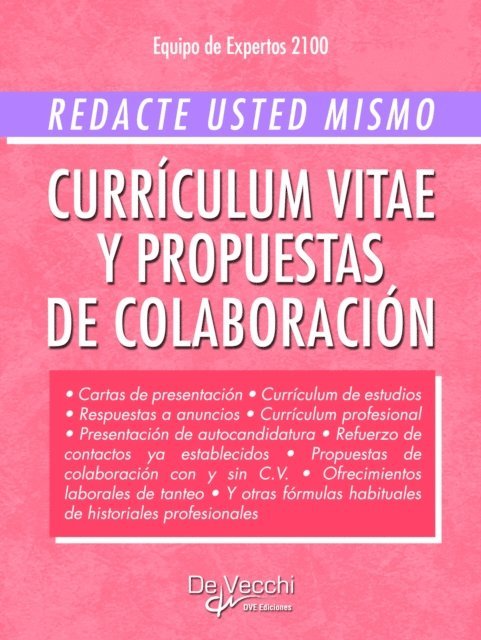 Equipo de Expertos 2100 - Redacte usted mismo currículum vitae y propuestas de colaboración, E-bok. Tillgänglighet: Lägg i varukorg