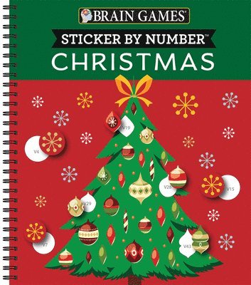 Publications International Ltd, Brain Games - Brain Games - Sticker by Number: Christmas (28 Images to Sticker - Christmas Tree Cover): Volume 2, Häftad