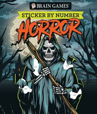 Publications International Ltd, New Seasons - Brain Games - Sticker by Number: Horror (28 Images to Sticker), Häftad