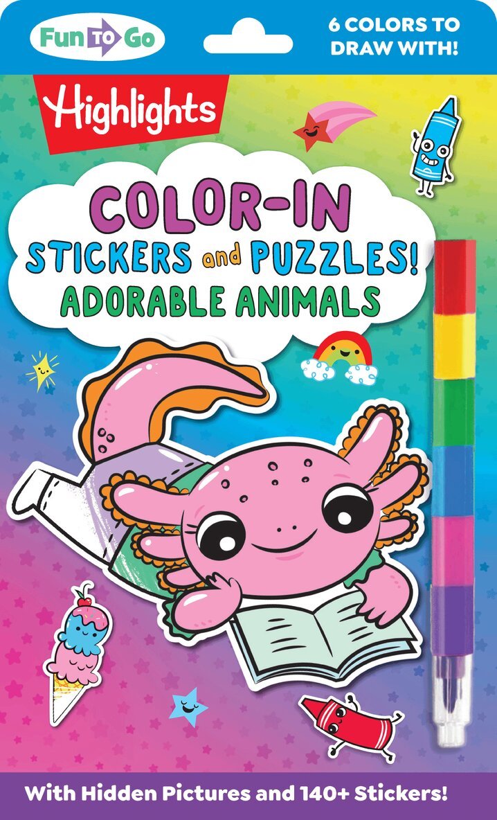 Color-In Stickers and Puzzles! Adorable Animals, Häftad. Tillgänglighet: Lägg i varukorg