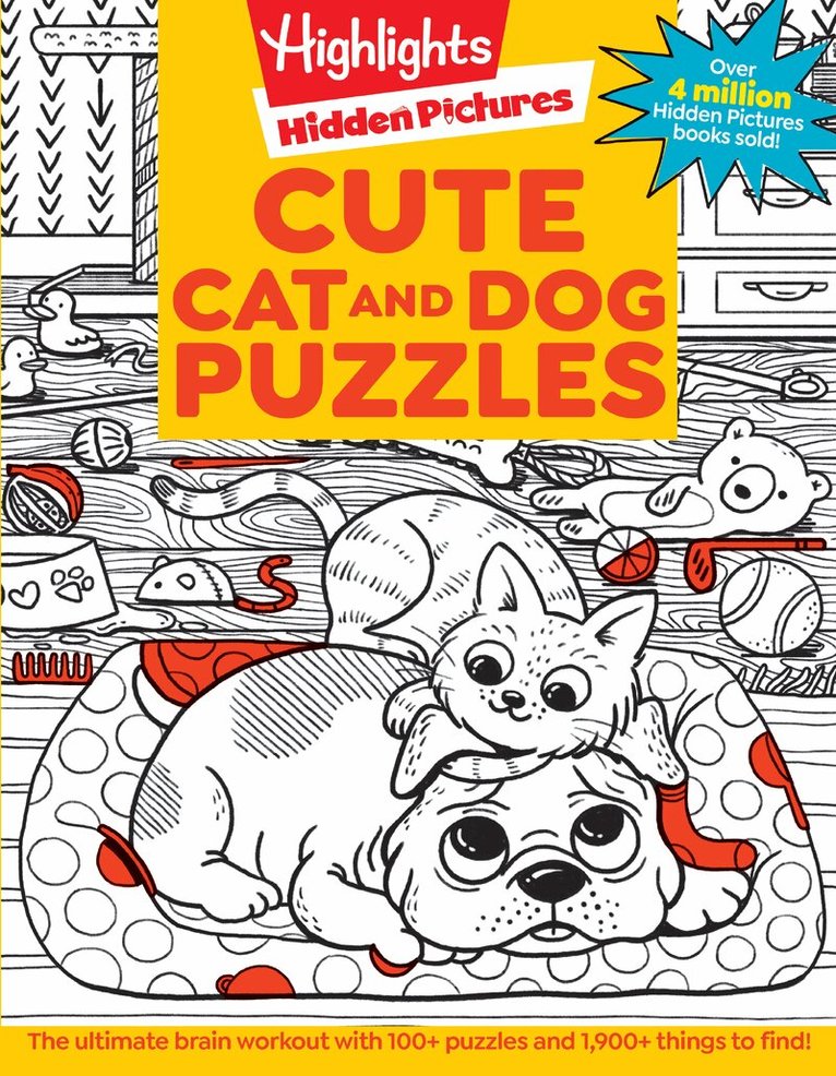 Cute Cat and Dog Puzzles, Häftad