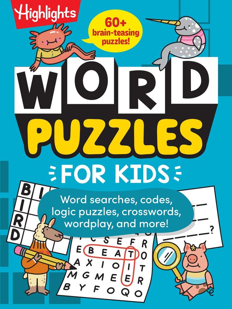 Highlights - Word Puzzles for Kids, Häftad
