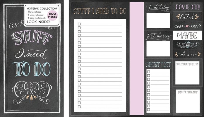 New Seasons, Publications International Ltd - Book of Sticky Notes: Stuff I Need to Do (Chalkboard), Häftad