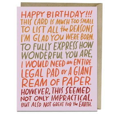 6-Pack Em & Friends Ream of Paper Birthday Card, Övrigt