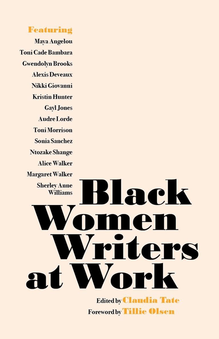 Claudia Tate - Black Women Writers at Work, Inbunden. Tillgänglighet: Lägg i varukorg