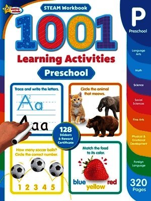 Sequoia Children's Publishing - Active Minds 1001 Preschool Learning Activities: A Steam Workbook, Häftad