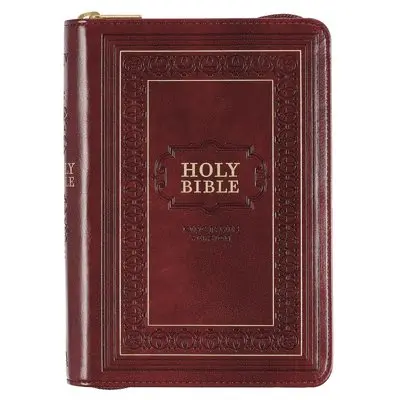 KJV Bible Compact Large Print (Faux Leather, Burgundy W/Zipper), Inbunden. Tillgänglighet: Lägg i varukorg